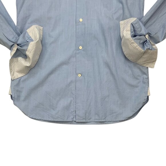 Ted Baker Seashos Dress Shirt 14.5 Blue Striped - Picture 10 of 13